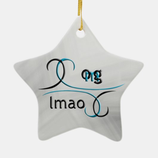 OMG! Lmao Keramisch Ornament (Achterkant)