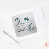 OMG! Lmao Vierkante Sticker (Envelop)