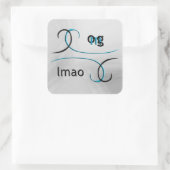 OMG! Lmao Vierkante Sticker (Tas)