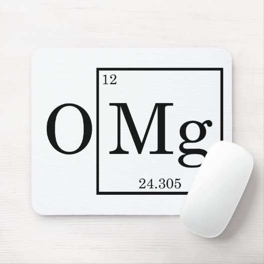 OMG - Magnesium - Mg - periodiek systeem Muismat (Met muis)