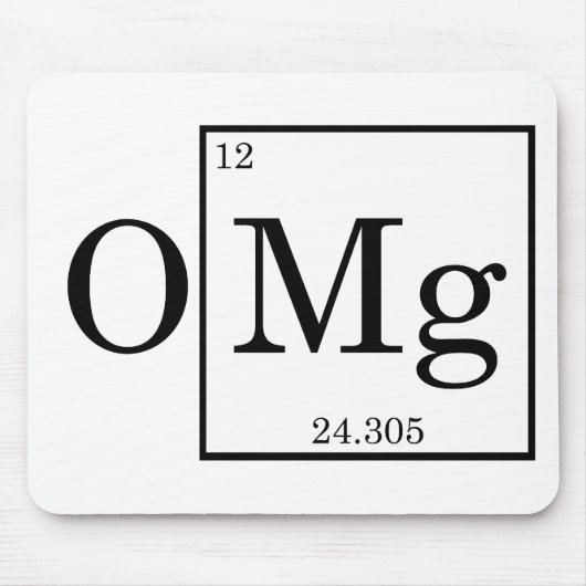 OMG - Magnesium - Mg - periodiek systeem Muismat (Voorkant)