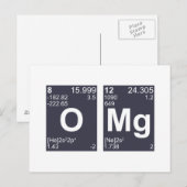 OMG Mijn God Periodic Table Elements Briefkaart (Voorkant / Achterkant)
