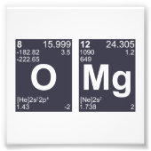 OMG Mijn God Periodic Table Elements Foto Afdruk (Voorkant)