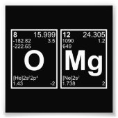 OMG Mijn God Periodic Table Elements Foto Afdruk (Voorkant)