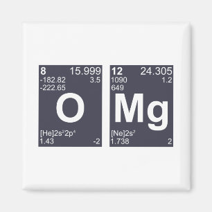 OMG Mijn God Periodic Table Elements Magneet