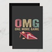 Omg Nog Een Wedstrijd Grappige Conrhole Spel Retro Kaart (Voorkant / Achterkant)