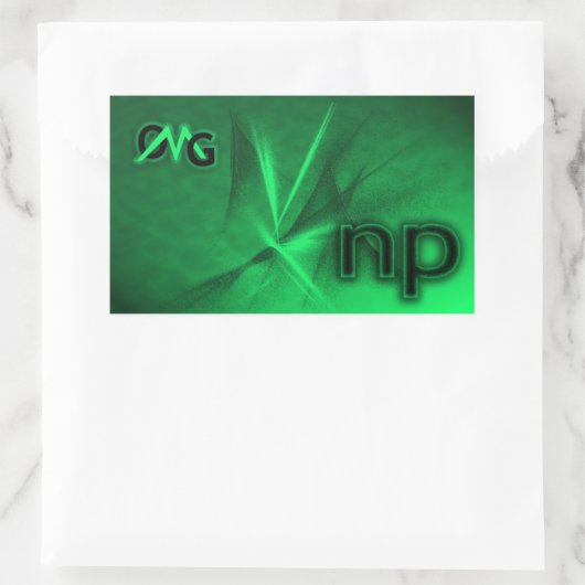 OMG! np Rechthoekige Sticker (Tas)