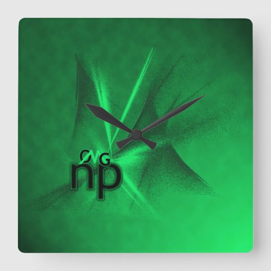 OMG! np Vierkante Klok (Voorkant)