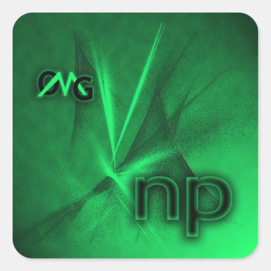 OMG! np Vierkante Sticker (Voorkant)