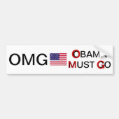 OMG...OBAMA MOET GAAN BUMPERSTICKER (Voorkant)