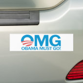 OMG Obama moet gaan! Bumpersticker (Op auto)