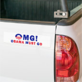 OMG! Obama moet gaan! Bumpersticker (Op Truck)