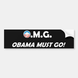 OMG! Obama moet gaan! Bumpersticker