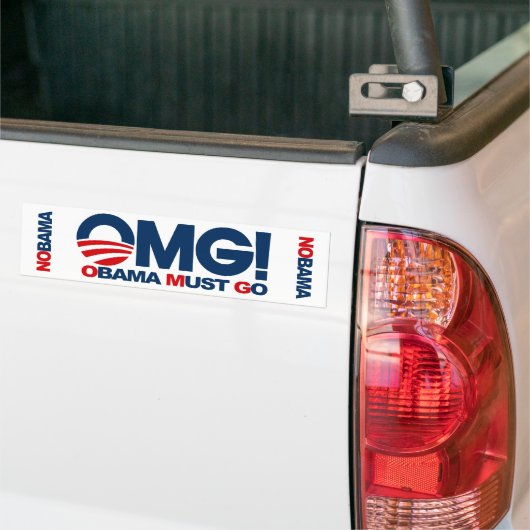 OMG! Obama moet gaan Bumpersticker (Op Truck)