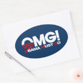 OMG! Obama moet gaan Ovale Sticker (Envelop)