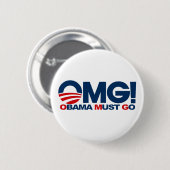 OMG! Obama moet gaan Ronde Button 5,7 Cm (Voorkant /achterkant)