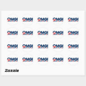 OMG! Obama moet gaan Ronde Sticker (Vel)
