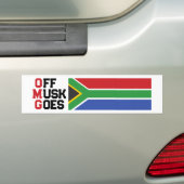 OMG Off Musk keert terug naar Zuid-Afrika Bumpersticker (Op auto)