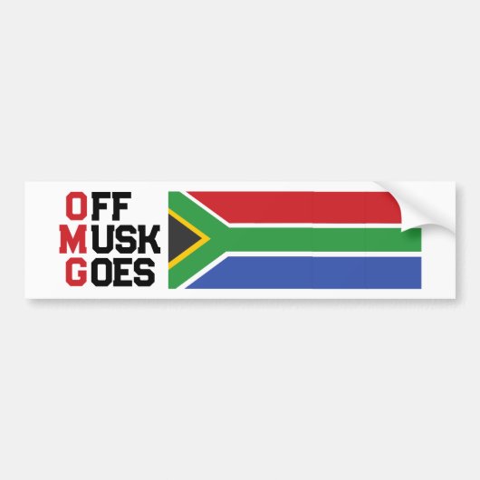 OMG Off Musk keert terug naar Zuid-Afrika Bumpersticker (Voorkant)