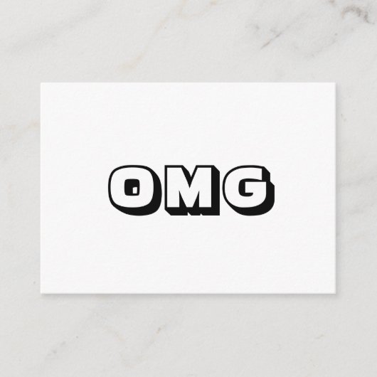 OMG, Oh mijn god, god, moderne gedurfde zwarte wit Advieskaart (Voorkant)