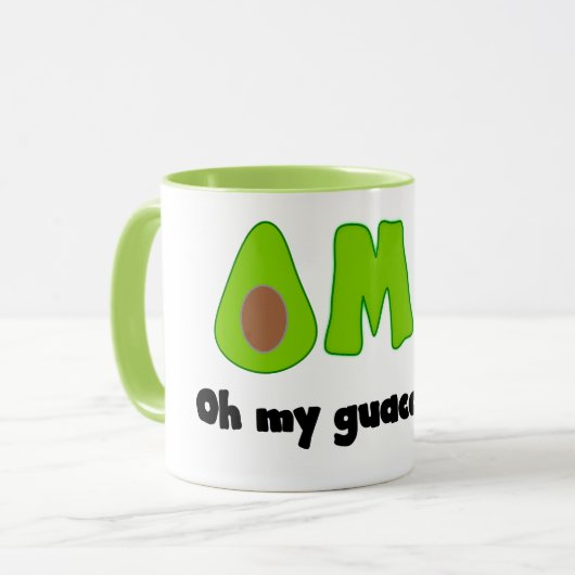 OMG Oh My Guacamole - Funny Coffee Mok (Voorkant links)