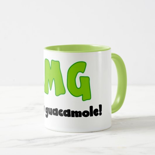 OMG Oh My Guacamole - Funny Coffee Mok (Voorkant rechts)