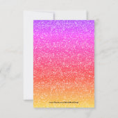 OMG Ombre Glitter Emoji Uitnodiging Verjaardag (Achterkant)