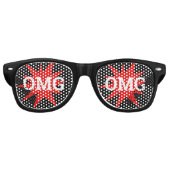 OMG OMG retro Shades / Fun Party Sunbribril Retro Zonnebril (Voorkant)
