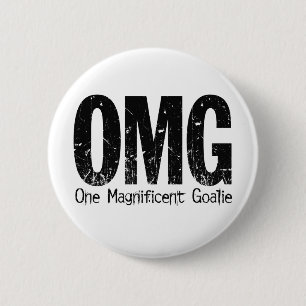 OMG: One Magnificent Goalie (Hockey) Ronde Button 5,7 Cm
