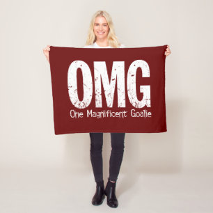 OMG: One Magnificent Goalie (Soccer) Fleece Blanke Deken