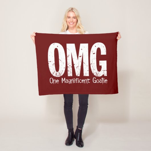 OMG: One Magnificent Goalie (Soccer) Fleece Blanke Deken (In situ)