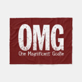OMG: One Magnificent Goalie (Soccer) Fleece Blanke Deken (Voorkant (Horizontaal))