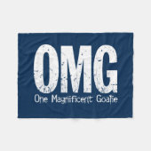 OMG: One Magnificent Goalie (Voetbal) Fleece Deken (Voorkant (Horizontaal))