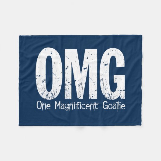 OMG: One Magnificent Goalie (Voetbal) Fleece Deken (Voorkant (Horizontaal))