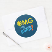 OMG. One More Game of Pickleball Ronde Sticker (Envelop)