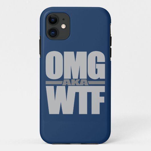 OMG ook bekend als WTF aangepaste iPhone case (Achterkant)