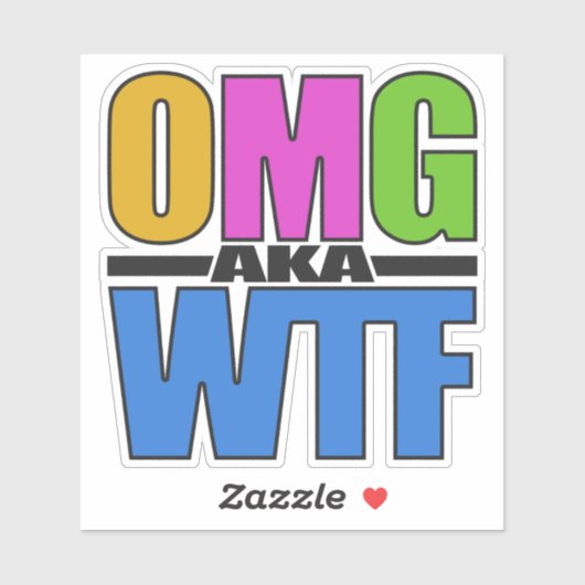 OMG ook bekend als WTF Sticker (Vel)