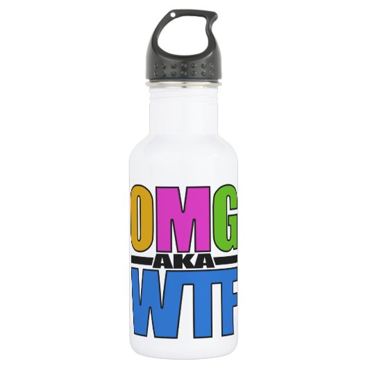 OMG ook bekend als WTF Waterfles (Voorkant)