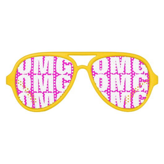 OMG-partijschoppen | Glazen met gekke neon Aviator Aviator Zonnebril (Voorkant)