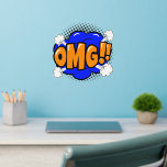 OMG Pop Art Blue Gold Oranje Steam 12-inch Wanddec Muurstickers<br><div class="desc">OMG! Pop Art Wall Decal - Verander de grootte van deze decals door de grootte van het Decal Sheet te wijzigen - 4 formaten - van 12 x 12 inch tot 36 x 36 inch - Deze zijn gedrukt op een transparante achtergrond, maar u kunt als u wilt overstappen op...</div>