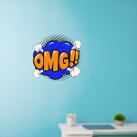 OMG Pop Art Blue Gold Oranje Steam 24" Muurstickers<br><div class="desc">OMG! Pop Art Wall Decal - Verander de grootte van deze decals door de grootte van het Decal Sheet te wijzigen - 4 formaten - van 12 x 12 inch tot 36 x 36 inch - Deze zijn gedrukt op een transparante achtergrond, maar u kunt als u wilt overstappen op...</div>