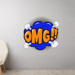 OMG Pop Art Blue Gold Oranje Steam 50" Muurstickers<br><div class="desc">OMG! Pop Art Wall Decal - Verander de grootte van deze decals door de grootte van het Decal Sheet te wijzigen - 4 formaten - van 12 x 12 inch tot 36 x 36 inch - Deze zijn gedrukt op een transparante achtergrond, maar u kunt als u wilt overstappen op...</div>
