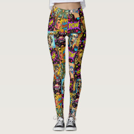 OMG Pow Pop Art Leggings - Cool