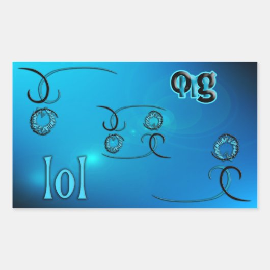 OMG! RECHTHOEKIGE STICKER (Voorkant)