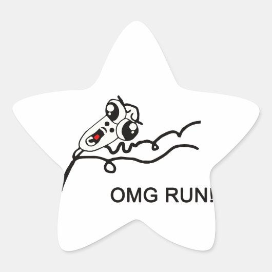 OMG ren. - meme Ster Sticker (Voorkant)