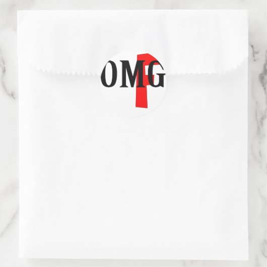 omg ronde sticker (Tas)