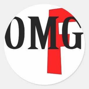 omg ronde sticker