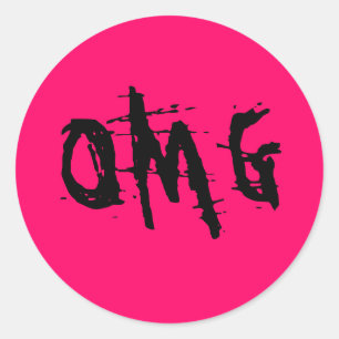 OMG RONDE STICKER