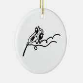 OMG RUN Scared Rage Face Comic Meme Keramisch Ornament (Rechts)