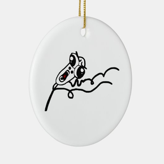 OMG RUN Scared Rage Face Comic Meme Keramisch Ornament (Rechts)